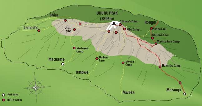 solo angre kål Kilimanjaro Rongai Route Itinerary - Active Wonders Safaris